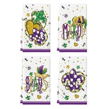 Iris Mask Beads Mardi Gras Kitchen Towels Dish Towels, 18X26 Inch Season... - £26.57 GBP