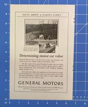 Vintage Print Ad General Motors Determining Car Value Test Driving 10&quot; x 6.5&quot; - £9.17 GBP