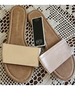 Charles Albert ~ Slip On ~ Open Toe ~ METALLIC Strap Sandals ~ Size Larg... - $20.00