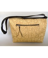 Gold Fabric Tote Purse Handcrafted Handbag Unique Shoulder Bag Adjustable Strap - $74.00