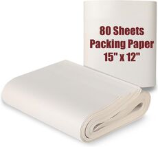 15&quot; x 12&quot; Packing Paper Sheets for Moving Supplies  0.88 lbs, 80 Sheets - $13.86