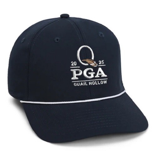 PGA Championship 2025 New Imperial White with Navy Rope Hat Quail Hollow - $40.59