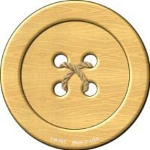 Wooden Button Novelty Metal Mini Circle Magnet CM-567 - $12.95