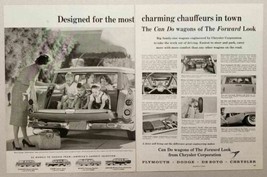 1959 Print Ad Chrysler, Plymouth, Dodge, DeSoto Station Wagons Family in Car - £10.50 GBP