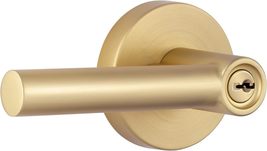 Miseno MLK1012SB Elkton Single Cylinder Entry Door Lever Set - Satin Brass - $22.90