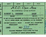 An N.C.O. Open Mess Membership Card McConnell Air Force Base AFB Kansas ... - $24.72