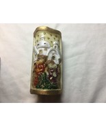 Vintage Emperor Art Creations Carved Candle Village Night #598  Christma... - $33.24 CAD