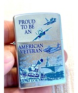 New Rare Vintage 2004 Proud To Be American Veteran Zippo Lighter - Made ... - $56.10