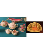 Mid Century Hull Usa Pottery Tea Set, Teapot, Console Candle Holder Pick... - $54.45+