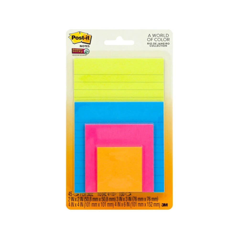 Post-it Notes Rio De Janiero Assorted Size (4 Pads) - $22.81