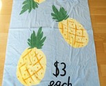 Kate Spade XL Cute Beach Towel 40 x 70 Blue Pineapple NWT Blue Yellow - $29.69