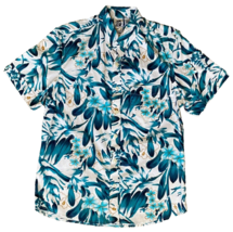 Kennington Hawaiian Shirt-Blue-Floral-Pocket-NWT - $32.73