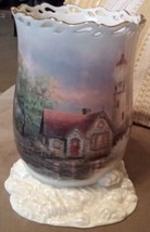  LENOX FINE IVORY CHINA CANDLE HOLDER  HOPE, THOMAS KINCADE  6&quot; LIGHTHOUSE  - $17.82