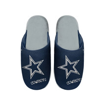 NFL Dallas Cowboys Logo on Mesh Slide Slippers Dot Sole Size Men Small by FOCO - $27.99