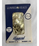 Sealed Pack Vintage Early Gold Foil Crown Gummed Seals Stickers - $852.51 MXN