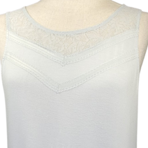 Gray Lace Detail Tank Size Small  - £19.46 GBP