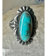 Navajo ring turquoise band size 6 sterling silver women girls - $1,241.63 MXN