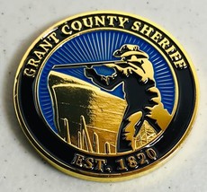 Grant County Kentucky Sheriff - Challenge Coin - Gold, Black, Red, White, &amp; Blue - £26.01 GBP