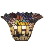 Dale Tiffany Carmelita Wall Sconce Floral Stained Glass Shade TW100887 (sold) - $72.90