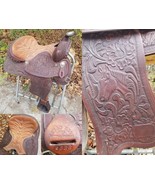 vintage full size horse saddle &quot;Texas Best&quot; Custom built brown LEATHER &amp;... - €856,08 EUR