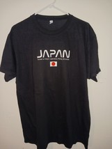 Japan T-Shirt Men&#39;s XL Black Short Sleeve Graphic Print Crew Neck Casual... - $21.77