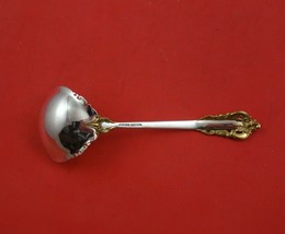 Grande Baroque Gold Accents by Wallace Sterling Silver Sauce Ladle 6&quot; Serving - £102.08 GBP
