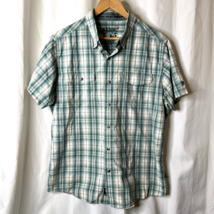 Kuhl Mens Button Front Cotton Linen Short Sleeve Shirt Sz L Large - £13.54 GBP