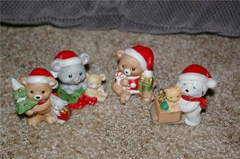 Homco Christmas Animal Figurine Set 5254 Home Interiors &amp; Gifts - £9.59 GBP