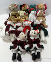 Ty Beanie Babies Lot Of 14 Christmas Holiday Bear Some Of Then Were Cust... - £31.25 GBP