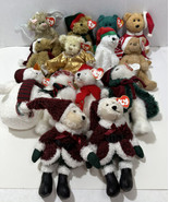 Ty Beanie Babies Lot Of 14 Christmas Holiday Bear Some Of Then Were Cust... - £30.74 GBP