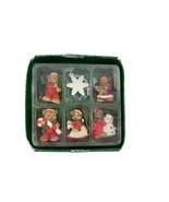 Stats Vintage Mini Teddy Bear Ornaments Christmas Holiday Tree Decor - £15.27 GBP