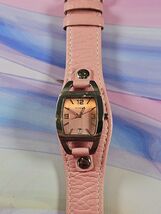Fossil Ladies Watch, Pink Genuine Leather Band, Rectangle/Silver Tone Face - $366.69 MXN