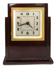 Seth Thomas Stunning 1940&#39;s Art Deco Electric Wooden Clock - $351.45