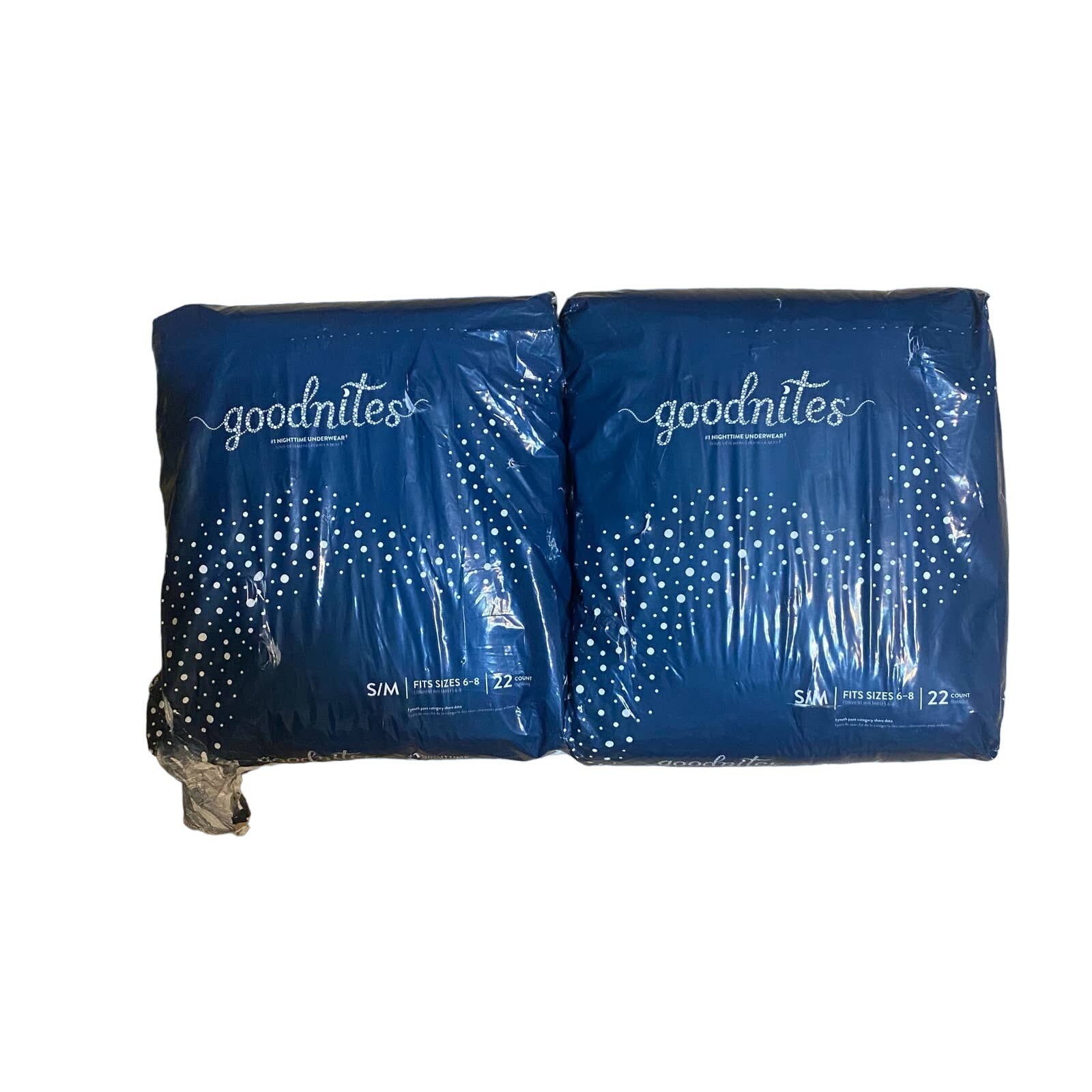 GoodNites Nighttime Underwear Pull Ups Size S/M Fits Ages 6-8  2 packs  - $31.99