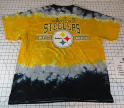 Pittsburgh Steelers Shirt Men&#39;s 2XL Black Yellow Tie Dye Short Sleeve Lo... - £18.90 GBP