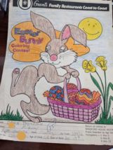 Grants Bradford House Family Restaurant Vtg Easter Coloring Contest Page 1975 - £20.03 GBP