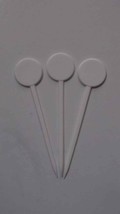 250 - New 4 inch / 10 cm White Round Top Multi-use Sandwich Cocktail Pick Marker - $45.00