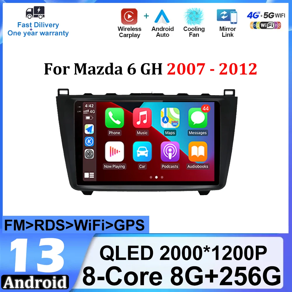 Android OS 9 inch for Mazda 6 GH 2007 - 2012 Autoradio Player GPS Navigation - £103.44 GBP+