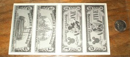 1987 DISNEY DOLLAR FACTS CARD - KEY FACTS FOR DISNEY DOLLARS - £143.84 GBP