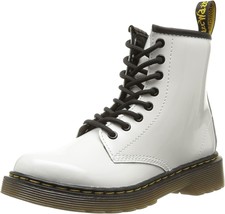 new girls dr martens 1460 JR/youth sz 4 white patent leather color - £44.77 GBP
