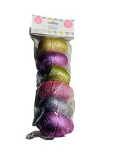 Charmed Glittery Plastic Easter Eggs, 6ct   2.16 Inches Tall - £10.57 GBP