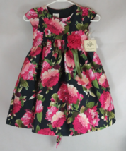 NWT Laura Ashley London Red Floral Dress With Rose Bow Girl&#39;s Size 6 - $363.15 MXN