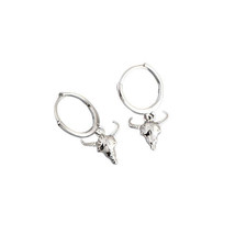 Anyco Earrings Sterling Silver Cute Halloween Elk Pendant Stud For Women Girl Te - £26.17 GBP