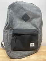 Herschel Supply Company Backpack Black And Grey Large Red Striped Inside EUC - £37.00 GBP