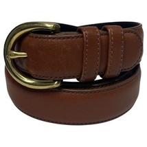 Coach Belt Mens Extra Large Brown Leather Solid Brass Buckle Classic Ret... - €27,11 EUR