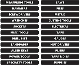 Toolbox Organizational Magnetic Rounded Labels Basic Set (Solid Colors)(.5) - £10.19 GBP