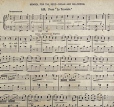 1875 Air La Traviata Victorian Sheet Music Reed Organ Classical DWDD18 - $29.99