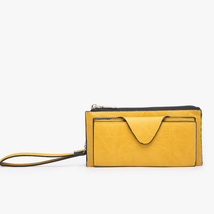 Kyla RFID Snap Closure Wallet Wristlet Mustard Yellow - $33.66