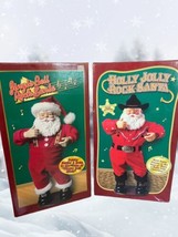 Jingle Bell Rock Santa 1st Ed. &amp; Holly Jolly Rock Santa 2nd Ed. Collectibles New - £111.80 GBP