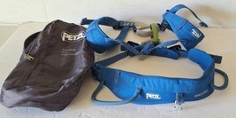 Petzl MACCHU Kids&#39; Climbing Harness - Adjustable Seat Harness Blue - $36.00